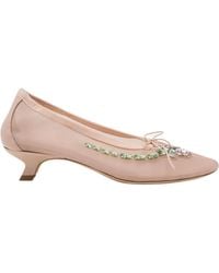 Simone Rocha - Mesh Embellished Ballerina Heel Pumps - Lyst