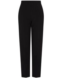 Emporio Armani - High Waist Straight Leg Trousers - Lyst