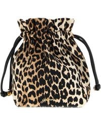 Ganni - Printed Bou Bucket Pouch - Lyst