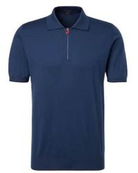 Kiton - Cotton Half-Zip Polo Shirt - Lyst