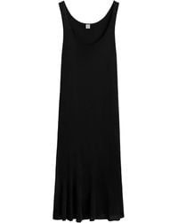 TOTEME - Fluted-Hem Midi Dress - Lyst