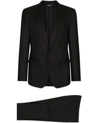 Dolce & Gabbana - Single-Breasted Pleated Tailored Suit - Lyst