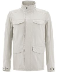 Herno - High Collar Long Sleeve Casual Jacket - Lyst