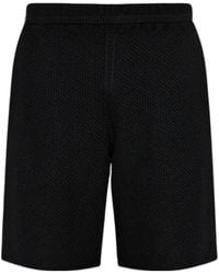 Homme Plissé Issey Miyake - Homme Plissé Issey Miyake Rustic Knitted Shorts - Lyst