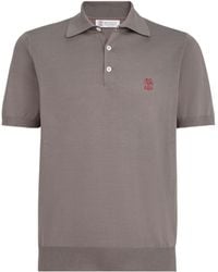 Brunello Cucinelli - Lightweight Knitted Polo Shirt - Lyst