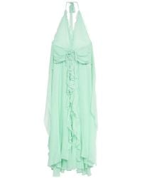 Blumarine - V-Neck Open-Back Dress - Lyst