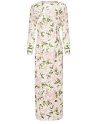 Oscar de la Renta - Floral Guipure Lace Maxi Dress - Lyst