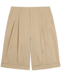 Jacquemus - Herringbone Linen-Blend Shorts - Lyst