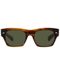 Oliver Peoples - Tortoiseshell-Effect Rectangle-Frame Sunglasses - Lyst