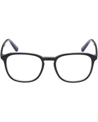 Moncler - Logo-Print Square-Frame Glasses - Lyst