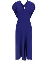 Victoria Beckham - V-Neck Dress - Lyst