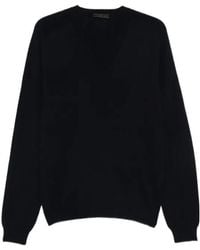 Prada - Long-Sleeved V-Neck Jumper - Lyst