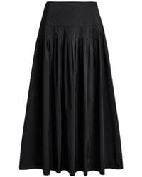 Ralph Lauren - Pleated Flared Maxi Skirt - Lyst