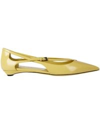 Prada - Openwork Ballet Flats - Lyst