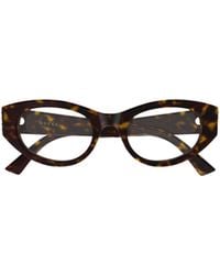 Gucci - Eyewear Panthos Frame Glasses - Lyst