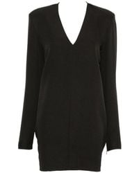 FEDERICA TOSI - V-Neck Long-Sleeve Mini Dress - Lyst