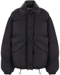 Miu Miu - Technical Pongé Cropped Down Jacket - Lyst