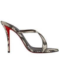 Christian Louboutin - Mulazee Snakeskin Heeled Sandals - Lyst
