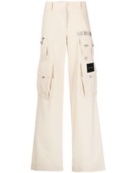 Off-White c/o Virgil Abloh - Logo Detailed Wide Leg Trousers - Lyst