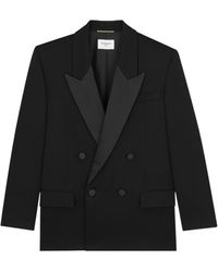 Saint Laurent - Double-Breasted Tuxedo Jacket - Lyst