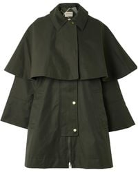 Barbour - Fia Cape-Effect Cotton-Blend Twill Jacket - Lyst