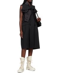 Sacai - Wool Silk Suiting Dress - Lyst