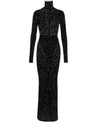Alex Perry - Sheer Animal-Print Devoré Maxi Dress - Lyst