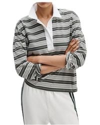 Rag & Bone - Kelly Striped Long-Sleeved Polo Shirt - Lyst