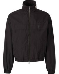 Ami Paris - Logo Printed Zip-Up Jacket - Lyst