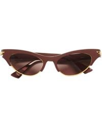 Bottega Veneta - Angle Cat Eye Sunglasses - Lyst