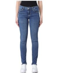 Liu Jo - Denim Trousers With Belt Loops - Lyst
