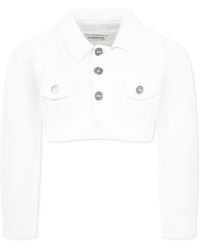 Dondup - Cropped Denim Jacket - Lyst