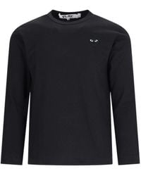 COMME DES GARÇONS PLAY - Comme Des Garçons Play Heart-Patch Crewneck T-Shirt - Lyst