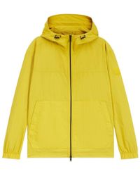 BOSS - Hooded Zip-Up Raincoat - Lyst