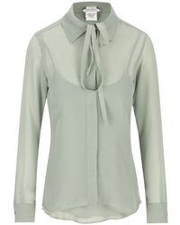 Max Mara - Tie-Neck Top - Lyst