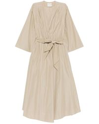 forte_forte - V-Neck Belted Midi Dress - Lyst