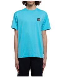 Stone Island - Chest Logo-Patch Detail T-Shirt - Lyst
