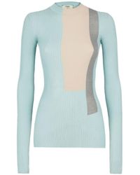 Fendi - Color Blocked Knitted Top - Lyst