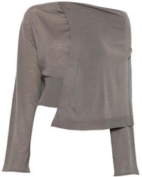 Rick Owens - Asymmetric Draped Sweater - Lyst