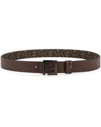 Fendi - Monogram-Printed Ff Buckle Reversible Belt - Lyst