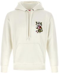 KENZO - Embroidered Drawstring Hoodie - Lyst