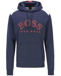 BOSS - Long-Sleeved Hooded Sweatshirt - Lyst