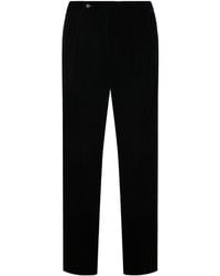 Giorgio Armani - Pleated Velvet Tailored Trousers - Lyst