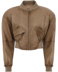 Chloé - Chloé Cropped Bomber Jacket - Lyst