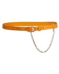 FRAME - Oval-Buckle Chain-Detail Belt - Lyst