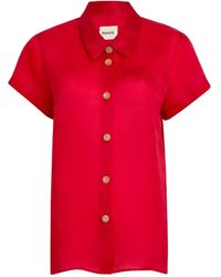 KHAITE - Keefe Button-Up Blouse - Lyst