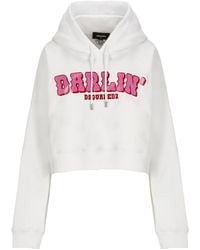 DSquared² - Logo Printed Drawstring Hoodie - Lyst