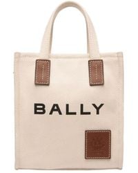 Bally - Logo Printed Top Handle Bag - Lyst