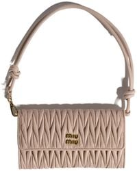 Miu Miu - Matelassé Nappa Leather Wallet - Lyst