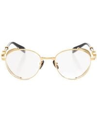 Balmain - Eyewear Round Frame Glasses - Lyst